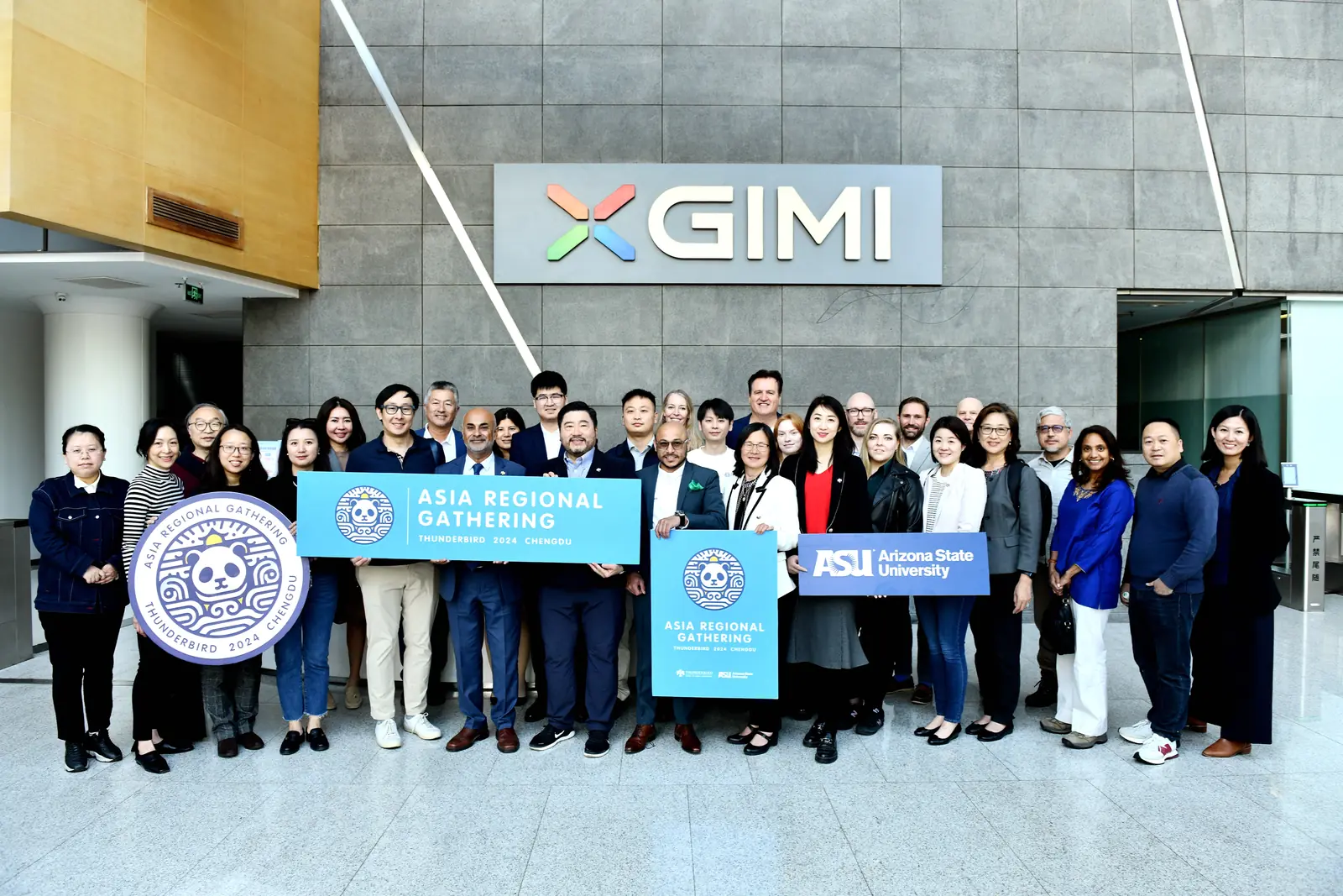 Group outside XGIMI headquarters in Chengdu